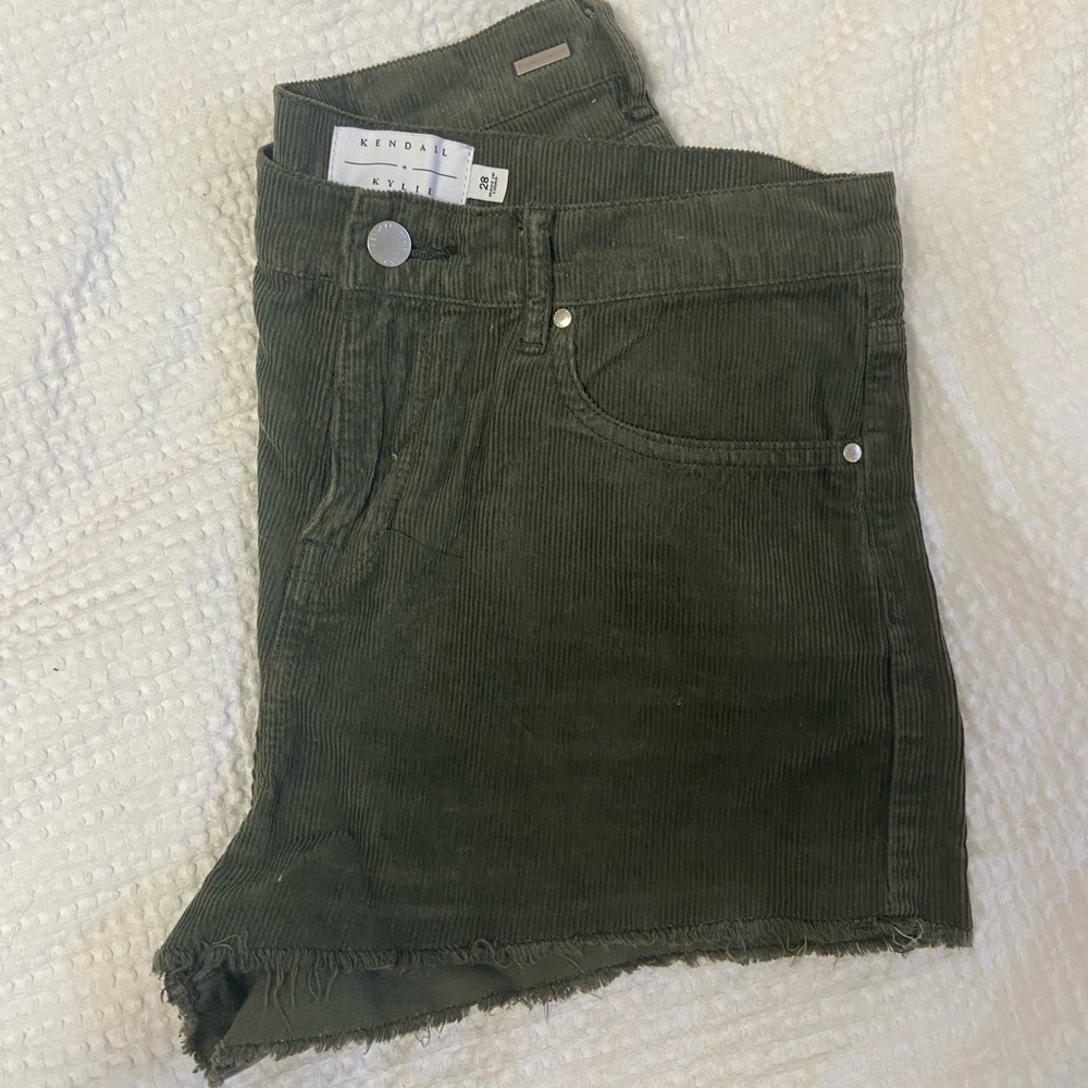 Kendall + Kylie High-Rise Corduroy Shorts